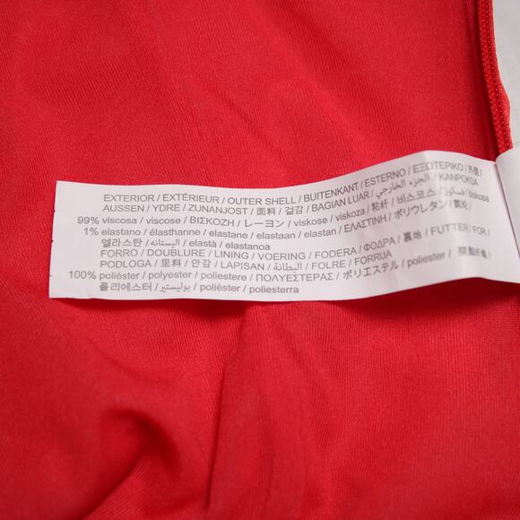 Zara Red Satin Star Bodysuit Y2K Lace Up Corset Tank Snap Bottom Top Size S - Picture 11 of 12